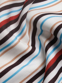 Perfee Contrast Striped Collared Neck Long Sleeve Shirt