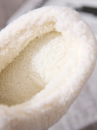 Contrast Round Toe Flat Slippers