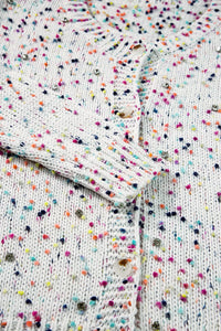 Confetti Button Up Long Sleeve Cardigan