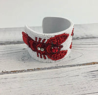 Bead/Stone/Sequin Crawfish Cuff Bracelet