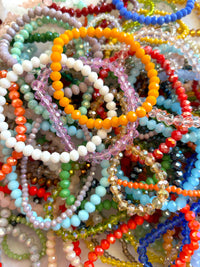 🩷BOHO Crystal Beaded Summer Stretchy Bracelets: 1 Bracelet