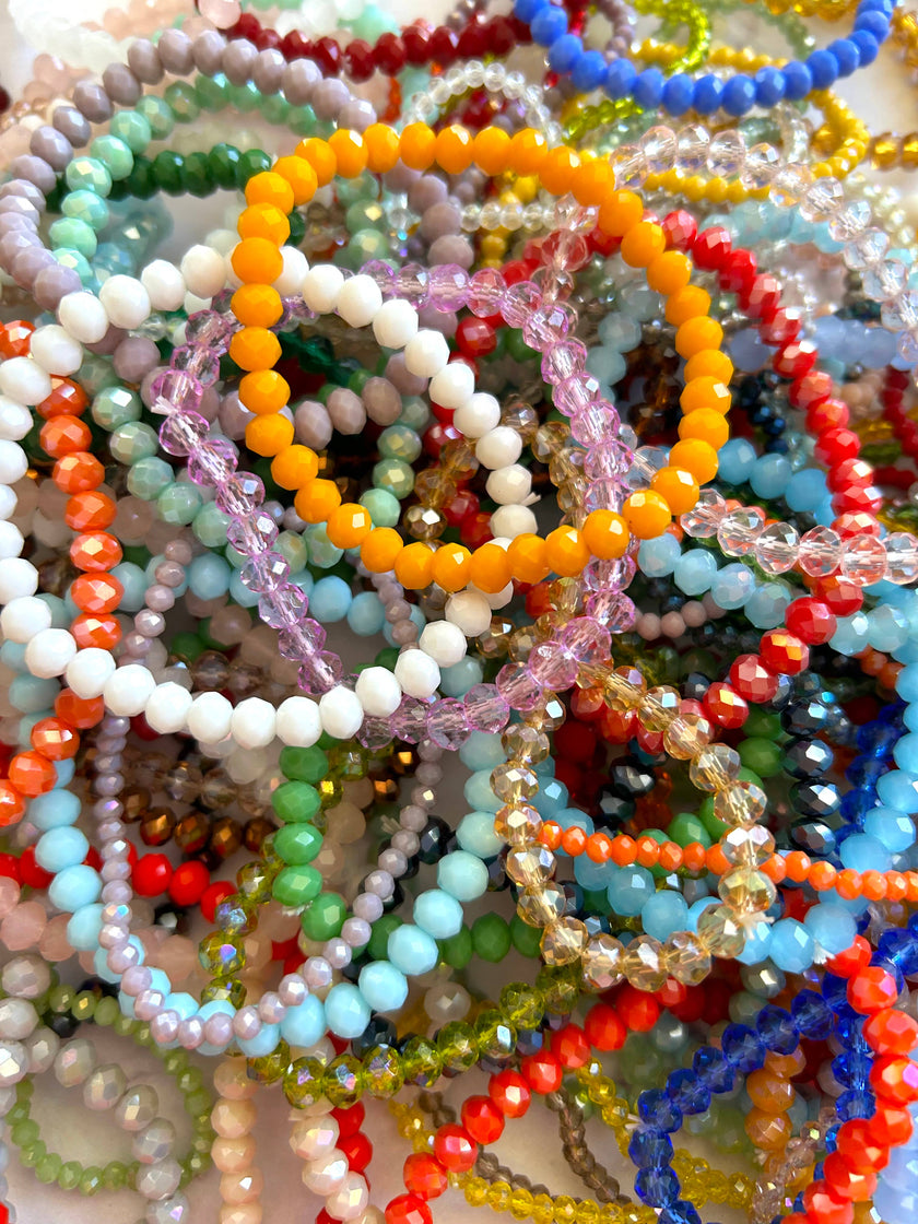 🩷BOHO Crystal Beaded Summer Stretchy Bracelets: 1 Bracelet