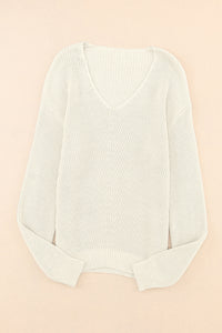V-Neck Drop Shoulder Sweater