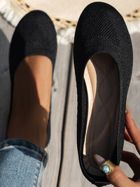 Round Toe Flat Slip-Ons