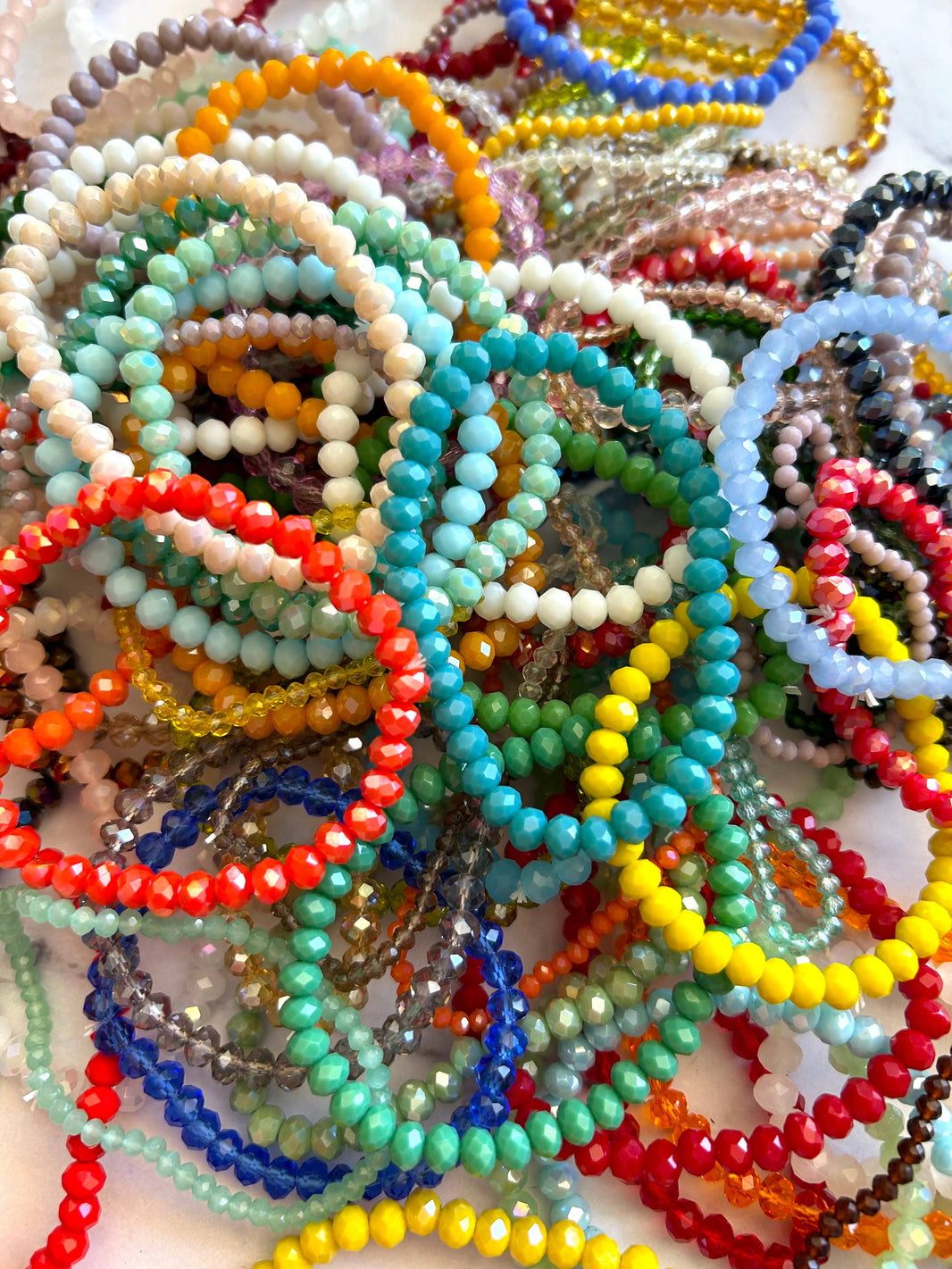 🩷BOHO Crystal Beaded Summer Stretchy Bracelets: 1 Bracelet